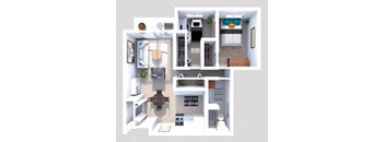 two bedroom apartment floor plan