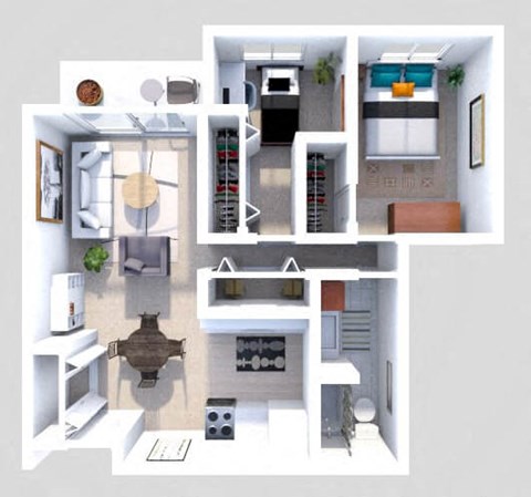 two bedroom apartment floor plan