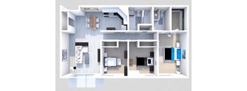 three bedroom apartment floor plan