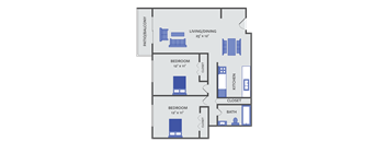 2 bedroom apartment floor plan