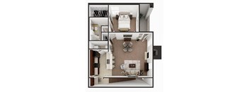 spacious 1 bed 1 bath apt floor plan