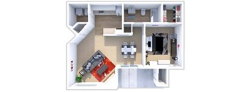 a floor plan of a house with a living room