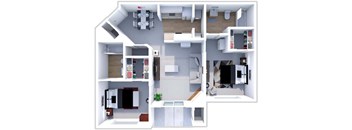 a floor plan of a house with a bathroom and a kitchen