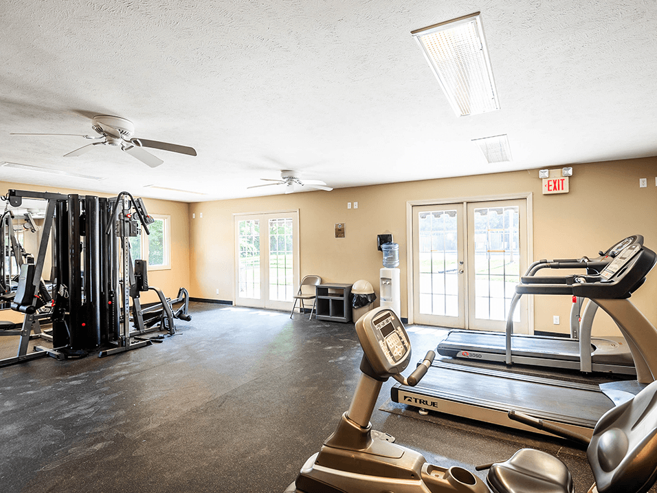 our apartments have a gym with plenty of equipment