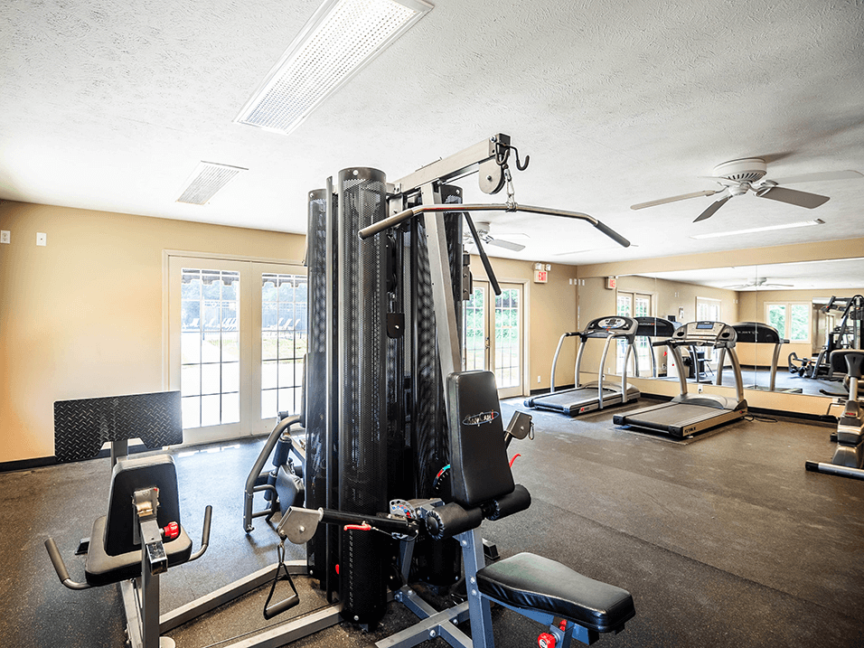 our apartments have a gym with plenty of equipment