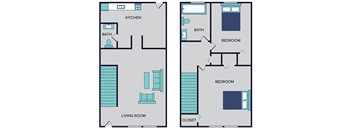 a blueprint of a floor plan of a house