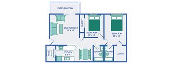 the blueprint of a floor plan of a house