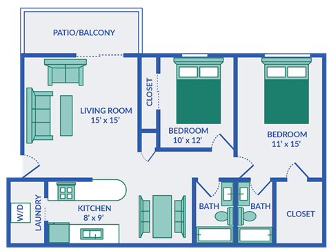 the blueprint of a floor plan of a house