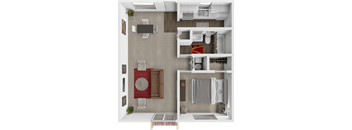 1 bed 1 bath floor plan