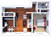 1 bedroom apartment floor plan