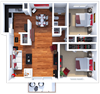 2 bedroom apartment floor plan