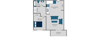 1 bedroom apartment in St. Cloud with in-unit laundry