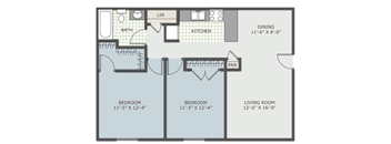two bedroom apartment floor plan