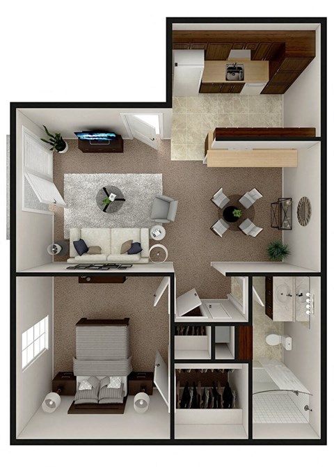 1 bedroom apartment floor plan
