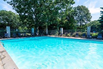 swimming pool at Woodland Park apartments
