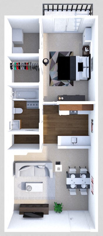 a floor plan of a small apartment