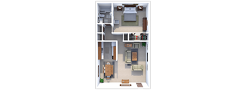 1 bed 1 bath floor plan at ranchview gardens