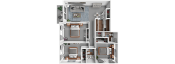 Ridge Oaks Woodland Floor Plan, Three bedroom