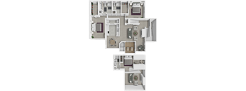 3 bed 2.5 bath Red Oak floor plan at River Oaks