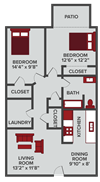 2/Bed 1/Bath