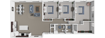 3 bedroom, 2 bathroom apartment at The Chateau in Minot, ND