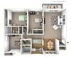 Three bedroom apartment floor plan