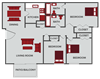 3 bedroom apartment floor plan