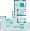 one bedroom one bath floor plan
