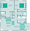 two bedroom two bathroom floor plan