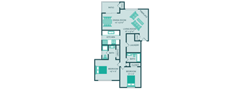 two bedroom apartment floor plan