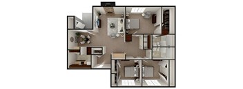 3 bedroom apartment floor plan