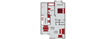1 bedroom apartment floor plan 