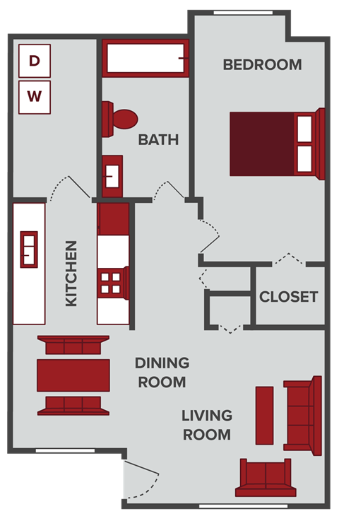 1 bedroom apartment floor plan 