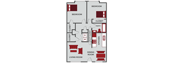 2 bedroom apartment floor plan 