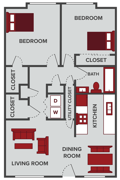 2 bedroom apartment floor plan 