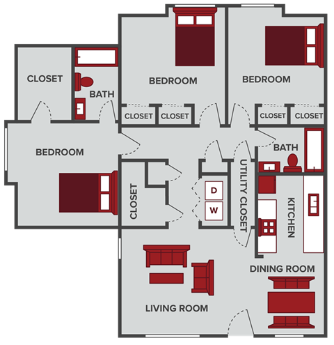 3 bedroom apartment floor plan 
