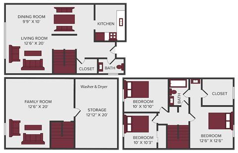 redwood floor plan at seasons on chelsea apartments