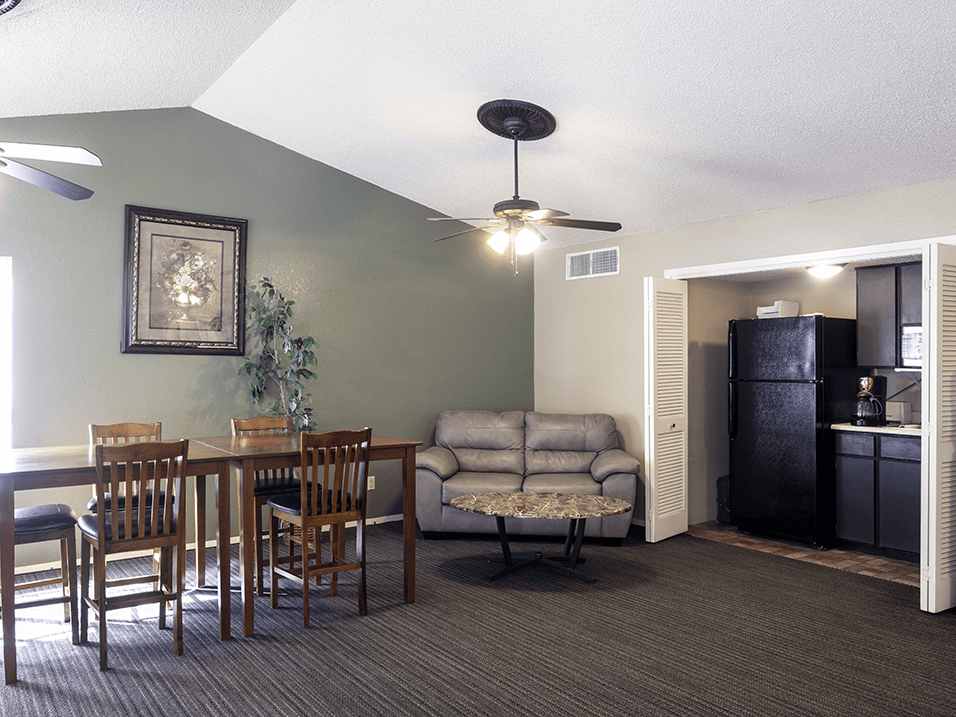 leasing office lounge area