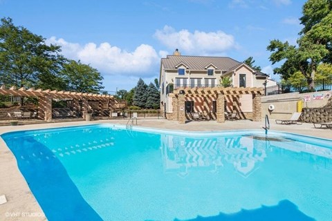 a swimming pool at apartment community