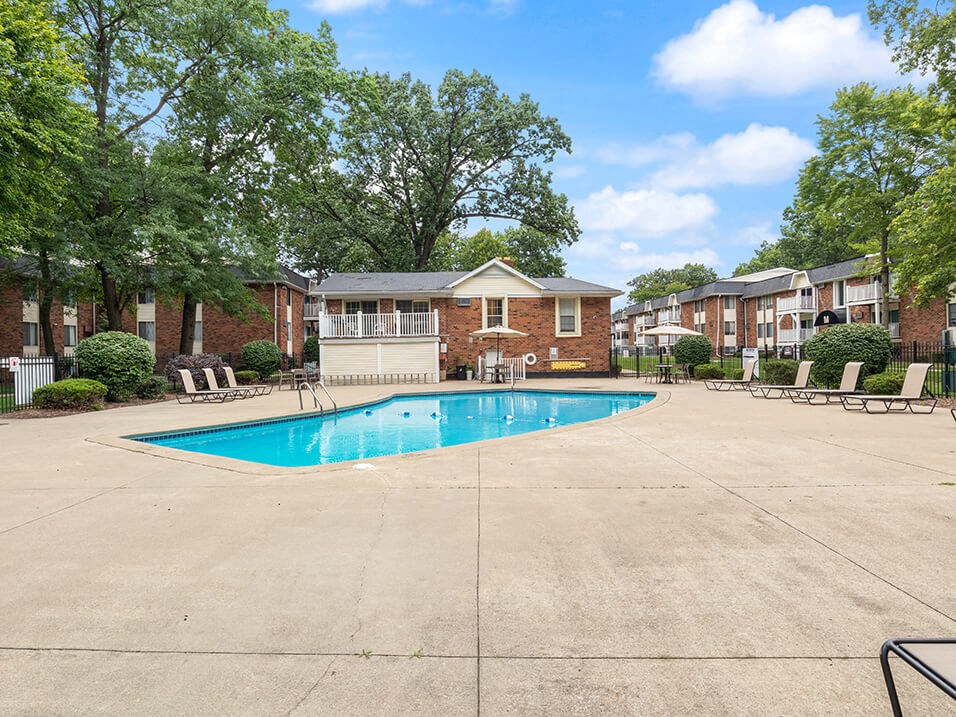 the swimming pool at our apartments