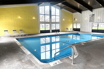 A large indoor swimming pool