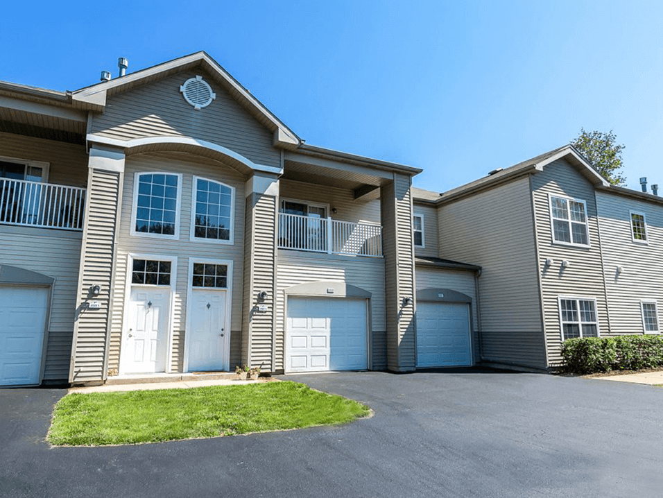 apartment with attached garage at shoreline landing apartment in norton shores