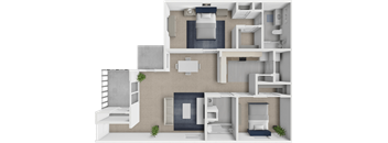 2 bedroom 2 bathroom floor plan at shoreline landing