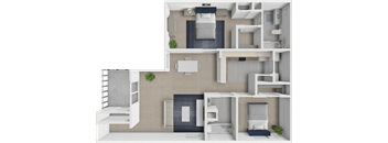 2 bedroom 2 bathroom floor plan at shoreline landing