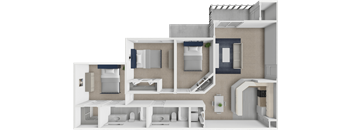 3 bedroom 2 bathroom floor plan at shoreline landing