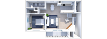 1 bedroom 1 bathroom floor plan at shoreline landing