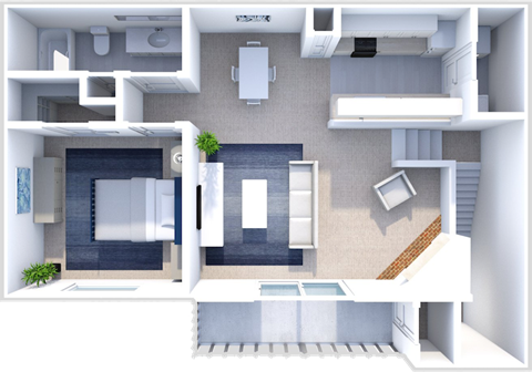 1 bedroom 1 bathroom floor plan at shoreline landing