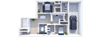 two bedroom two bathroom floor plan at shoreline landing