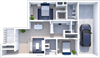 two bedroom two bathroom floor plan at shoreline landing