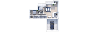 two bedroom two bathroom floorplan at shoreline landing